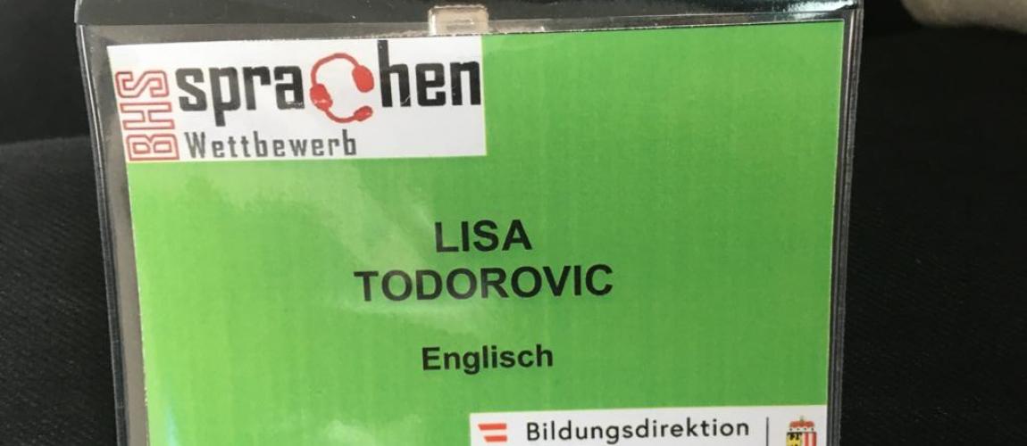 Fremdsprachenwettbewerb, Lisa, Englisch