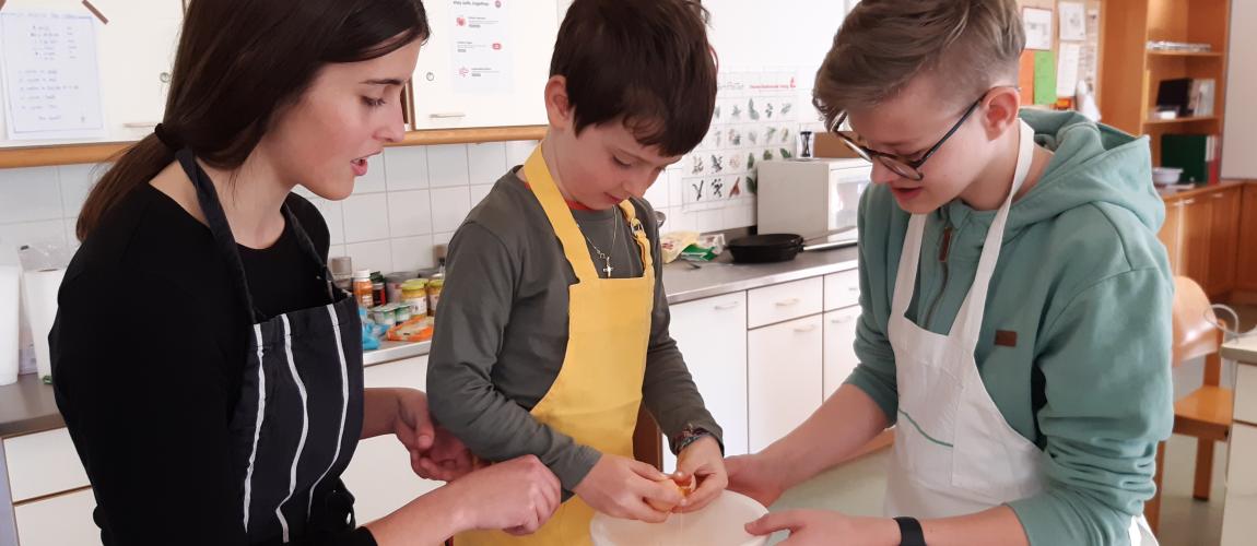 Kochen mit Kindergartenkindern